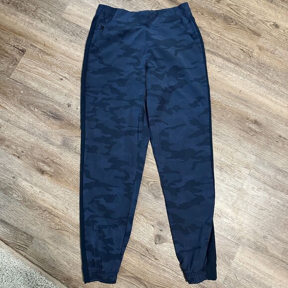 Athleta Brooklyn Textured Joggers Camo Blue Size 6 - Picture 5 of 5